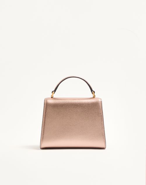 Valentino Garavani - Valentino Garavani Vsling Mini Handbag In Laminated Grainy Calfskin With Jewel Logo - Rose Cannelle - Woman - Top Handle Bags